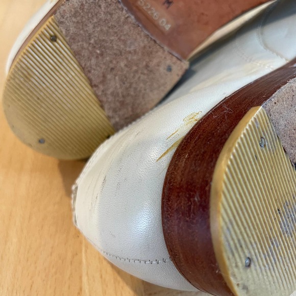 THROW BACK Vintage 80s Bass Oxfords Winter White - Picture 9 of 10